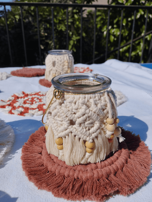 Lanterne en macramé