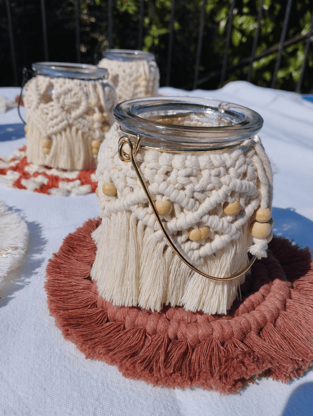 Lanterne en macramé