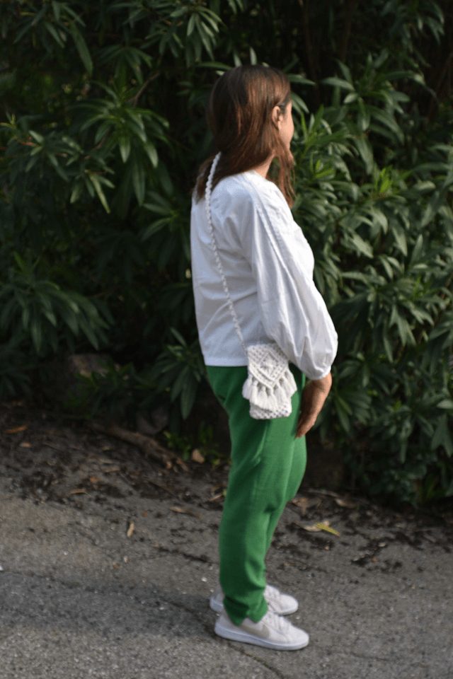 Sac blanc nature porte téléphone