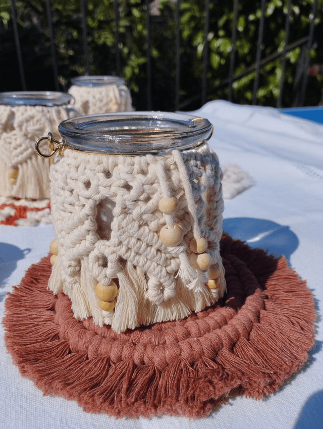 Lanterne en macramé