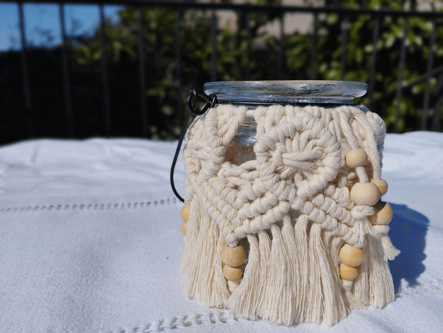 Lanterne en macramé